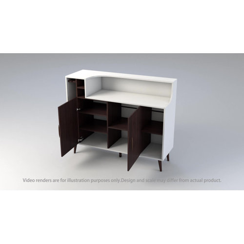 Wrought Studio Mcfarlane Bar with Wine Storage & Reviews Wayfair